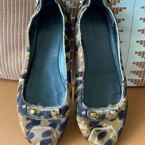 Balenciaga Leopard Print Pony Hair Flats Size 39 (womens 8.5)